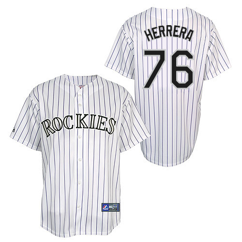 Rosell Herrera #76 Youth Baseball Jersey-Colorado Rockies Authentic Home White Cool Base MLB Jersey